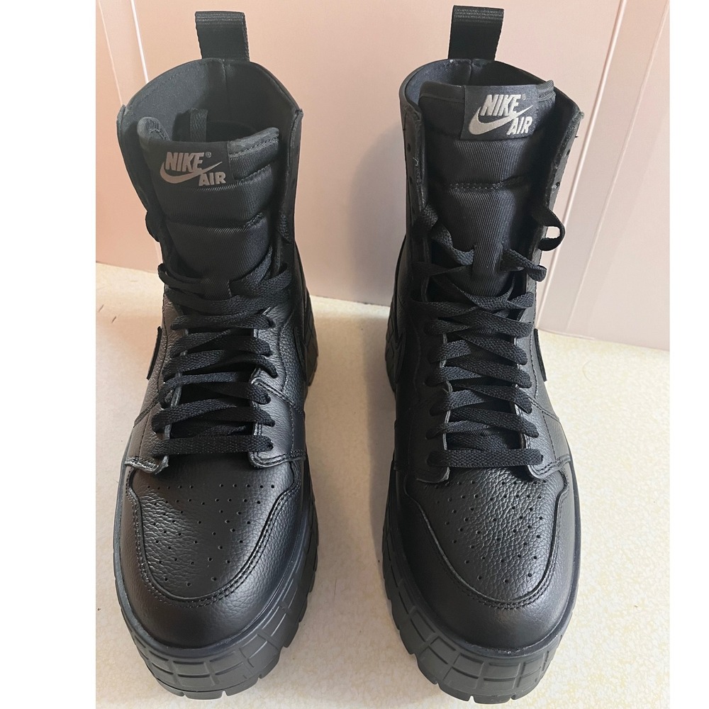 Nike Jordan Brooklyn Womens Boots Triple Black Platform FJ5737-001 Size 10 - Picture 3 of 6